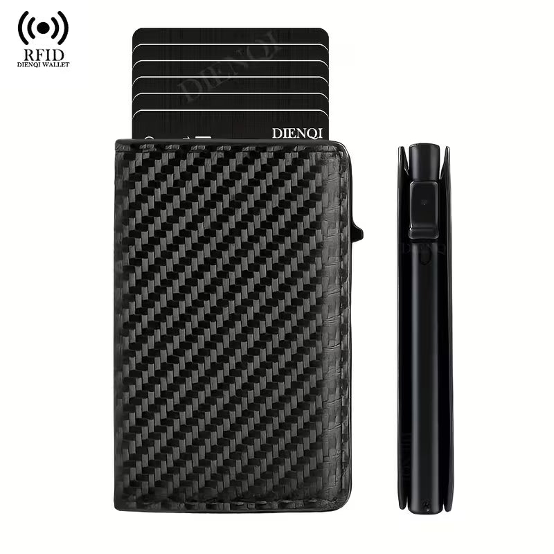 Slim Mini Wallet Carbon Schwarz