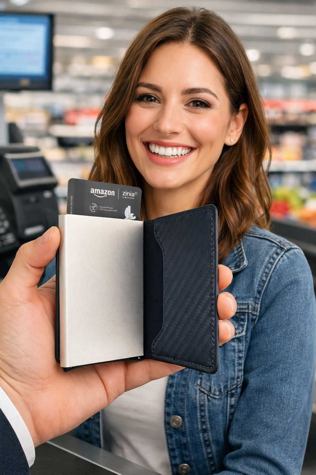 Slim Mini Wallet Carbon Dunkelblau