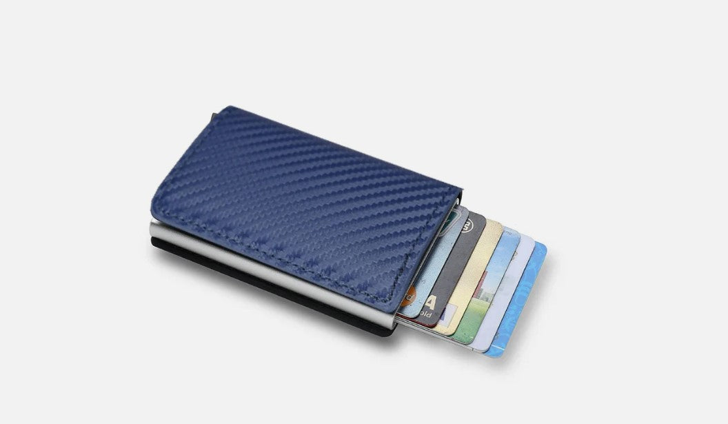 Slim Mini Wallet Carbon Dunkelblau