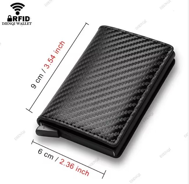 Slim Mini Wallet Carbon Schwarz