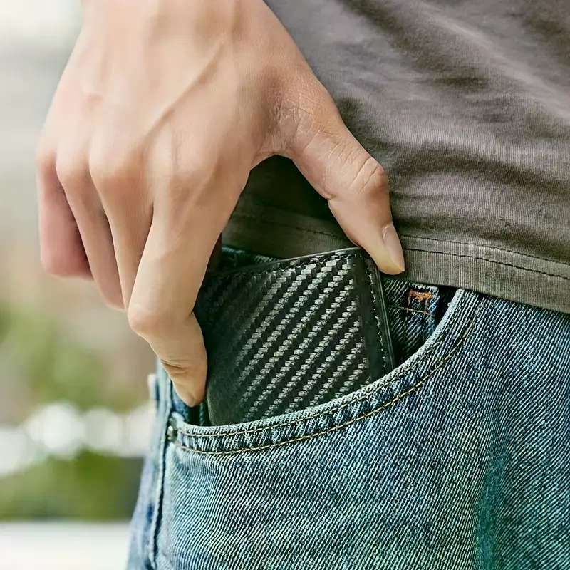 Slim Mini Wallet Carbon Schwarz