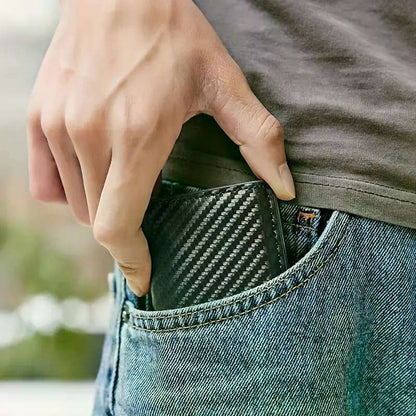Slim Mini Wallet Carbon Schwarz