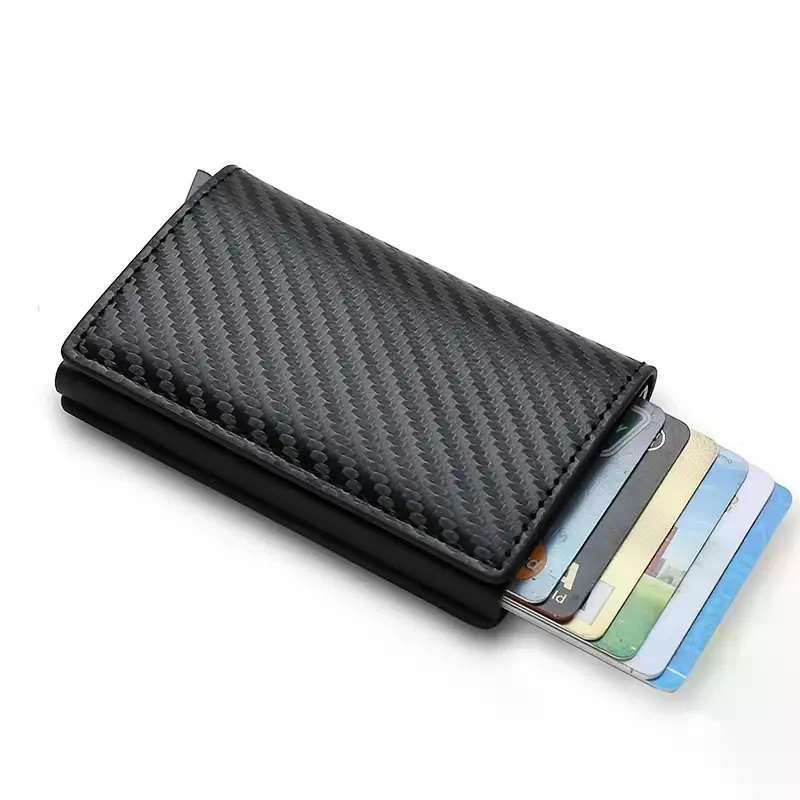 Slim Mini Wallet Carbon Schwarz